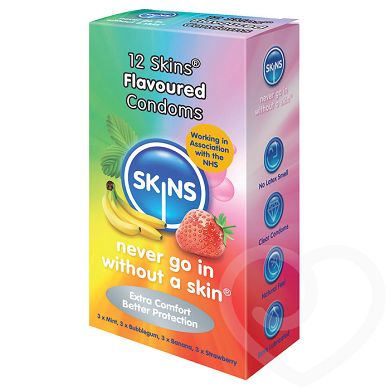 Skins - Auswahl an Kondomen mit Geschmack (12er Pack)