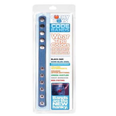 Leather Code Band | Bracelet | Cock Ring - Light Blue - Ora