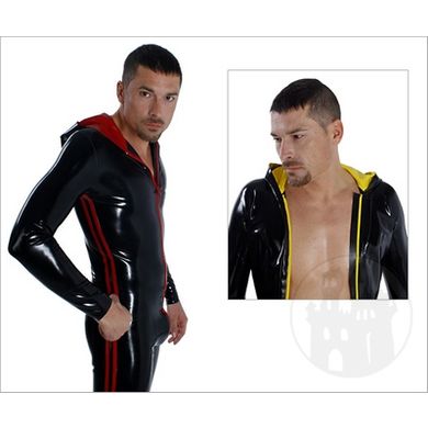Latex Sweatshirt mit geftterter Kapuze