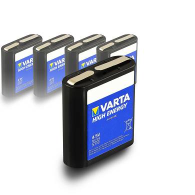 5x Varta High Energy Flachbatterie 6100 mAh 3R12 4,5V Typ 2012 5 Stk