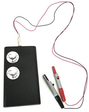SHOCK WAVE Doppelpotentiometer 2 Kroko-Klemmen, 2 Buchsen
