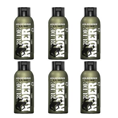 6-Pack Rude Rider Silicone Glide 50 ml (Fun Size)