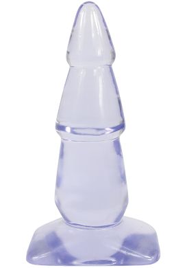 14,5 x 2,8 - 4,3 cm Clear Stone Jelly Butt Plug No.1