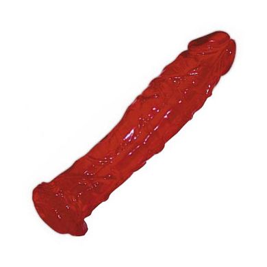 Dildo aus Jelly rot 22 cm lang. Ø 4 cm