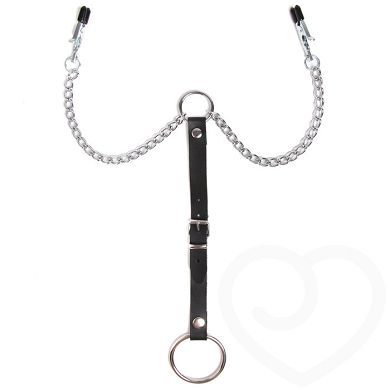 DOMINIX Deluxe Nippelklemmen mit Penisring