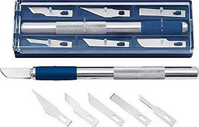 WEDO Skalpell-Set Nr. 78722. 78722. silber/blau. 15cm