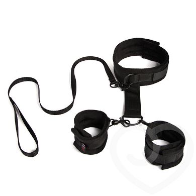 Bondage Boutique Set mit Halsband und Fesseln vorne
