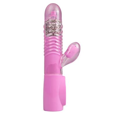 Stoender Vibrator mit Perlen in Pink