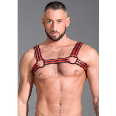Bulldog Harness Neoprene red/black