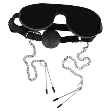 Ball Gag Nipple Clamps Mask