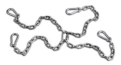 Kettenset mit 4 Ketten und Karabiner