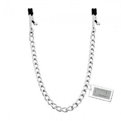 Nippelklemmen mit Metallkette und Klammern [Sibada]