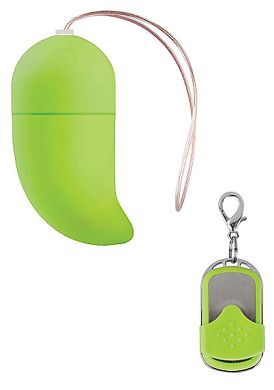 Shots Toys 10 Speed Remote Vibrating G-Spot Egg Medium - Green