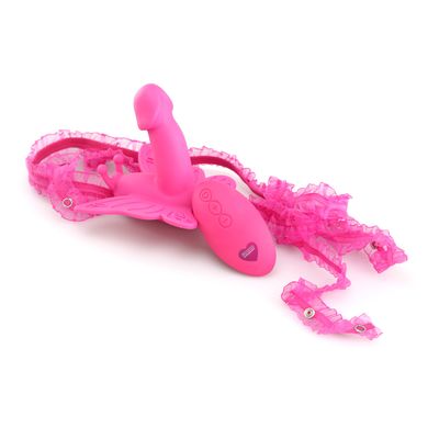 Double Vibrating Butterfly - kraftvoll vibrierender Schmetterling mit 20 Stufen in pink