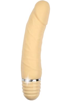 21 x 4 cm Silicone Bendable Buddy Vibrator flesh