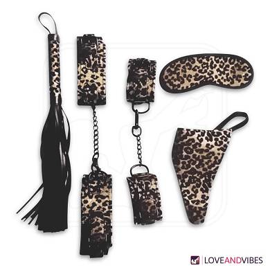 Bondage-Set Leopard/Gold