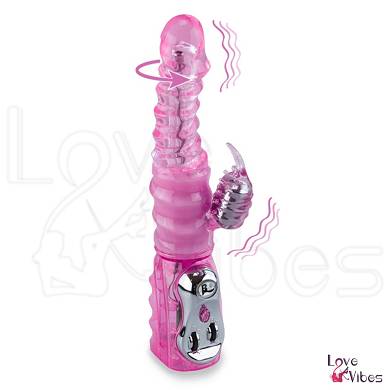 Rabbit-Vibrator mit Rillenstruktur