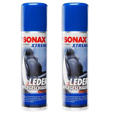 2x 250ml SONAX XTREME LEDERPFLEGESCHAUM NANOPRO LEDERPFLEGE LEDER PFLEGE SCHAUM