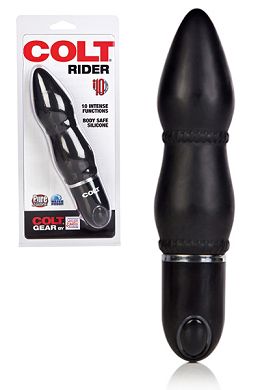 14 x 4,5 cm Silikonvibrator Colt Rider black