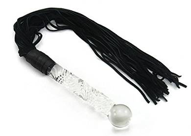Greenpinecone Bondage Set Erotik Glas Didldo Peitsche aus Leder Lederpeitsche Striemenpeit