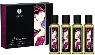 Shunga Caresse-moi! Massagel Set 240ml (4x60ml)