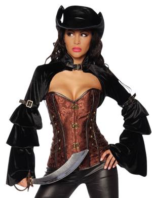 Steampunk Corsage braun