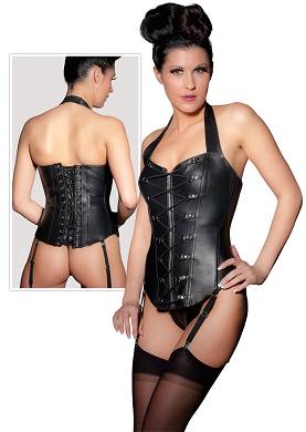 Leder Schn?rcorsagen-Set