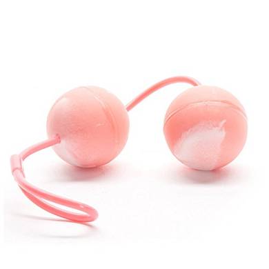 Duo Balls Unisex Liebeskugeln Super Soft Pink/Weiß mit Innenkugeln