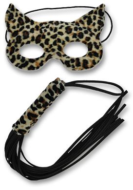 Leoparden Augenmaske + Peitsche