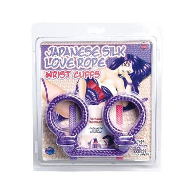Japanese Silk Love Rope? Wrist Cuffs, Purple
