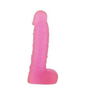 X-Skin 7 PVC Dong 14 cm - Transparent Pink 1 Stück