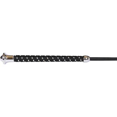 ELDORADO Dressurgerte mit Silberknauf - schwarz - 100 cm Reitgerte Gerte Pferde