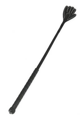 Klatsche Leder schwarz