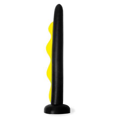 Keep Burning Wavemaker Dildo Black/Yellow