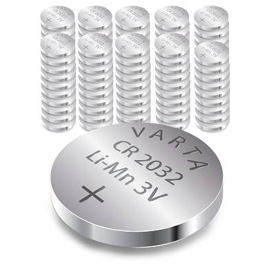 100 x Original VARTA CR2032 3V Lithium Knopfzelle CR 2032 Set - 100 Stk