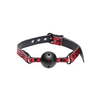 Ball Gag mit Luftlchern in Schwarz/Rot
