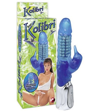 Jelly Vibrator -Kolibri- mit rotations Kugeln (23,5cm)