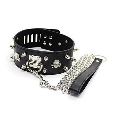 BDSM Bondageset Leder Sexspielzeug Erotik Bettfesseln Halsband Mit Kette (Farbe-1)