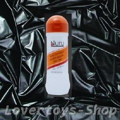 Nuru Massage Gel Standard + Lack Laken Schwarz im Set
