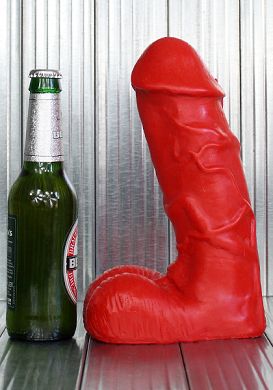 25 x 8 cm Dildo Gilles rot