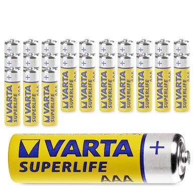 24 x Varta AAA SuperLife Micro LR03 Batterie - 1200mAh 1,5V Super Life 24 Stück