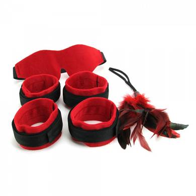 Sexy Fessel Set - in Rot/Schwarz