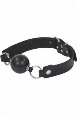 Ball Gags - Leder Knebel Professional mit Gummiball von "My O" Größe 