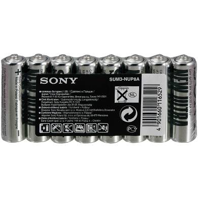 SONY 8er Schlauch Zink-Kohle AA Mignon, 1,5 V Batterie AA Mignon