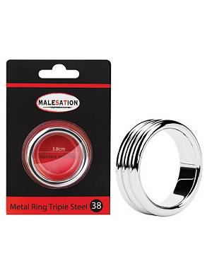 Malesation - Metal Ring Triple Steel 38