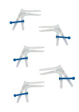 Set von 5 stück Spekulum Vaginal Type Cusco Ø :22mm Gr:S small Blau