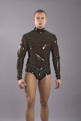 Zwangsjacke mit Codpiece und Abnehmbaren Fustlingen
