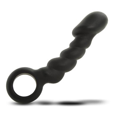 Ass Cork Buttplug aus Silikon - schwarz