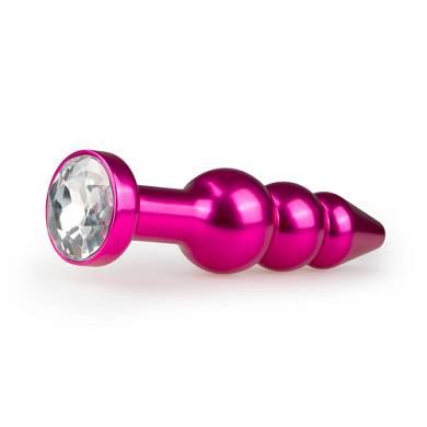 Buttplug aus Metall mit Kugelform - Pink