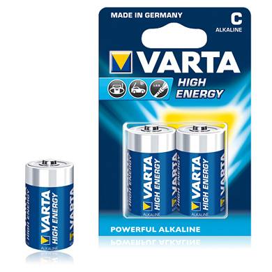 LR14 High Energy Alkaline-Batterie 1,5V Baby C MN1400 4914 2er-Blister VARTA